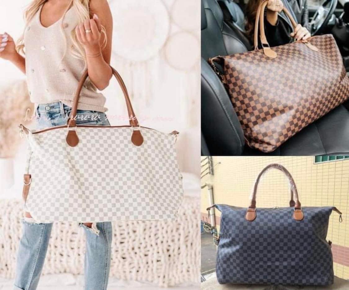 Checkered Weekender Bag
