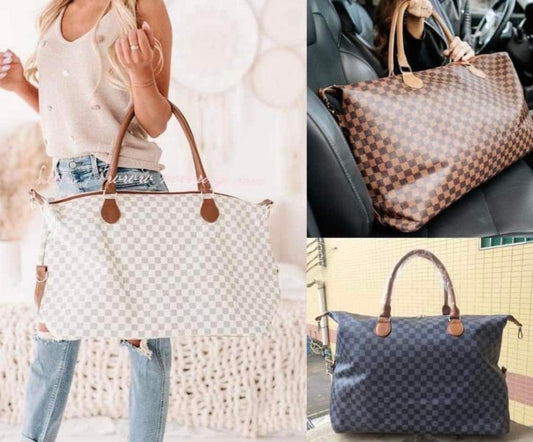 Checkered Weekender Bag