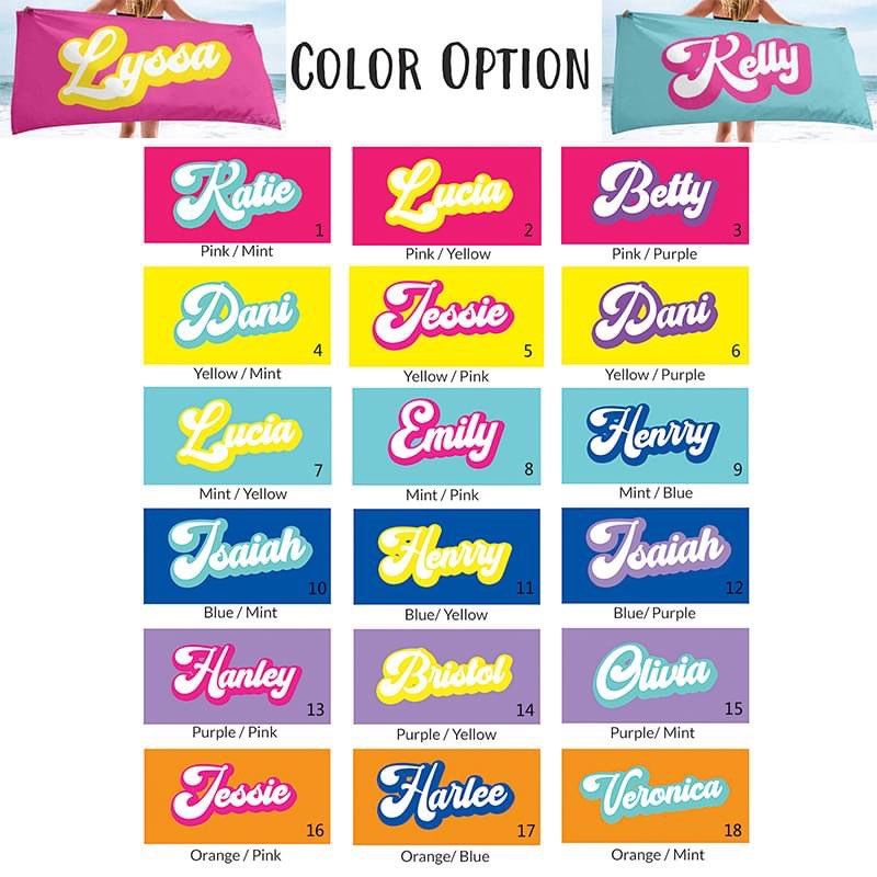 Custom Name Towels